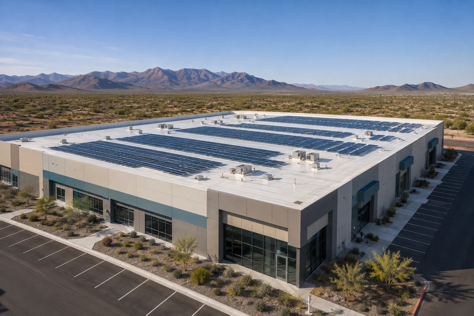 Commercial rooftop solar in Rogers